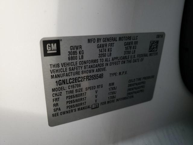 Photo 14 from auction – 2015 CHEVROLET TAHOE POLI with VIN 1GNLC2EC2FR265548