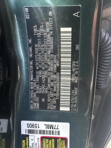 Photo 10 from auction – 2008 TOYOTA SEQUOIA SR with VIN 5TDBY64A08S008809