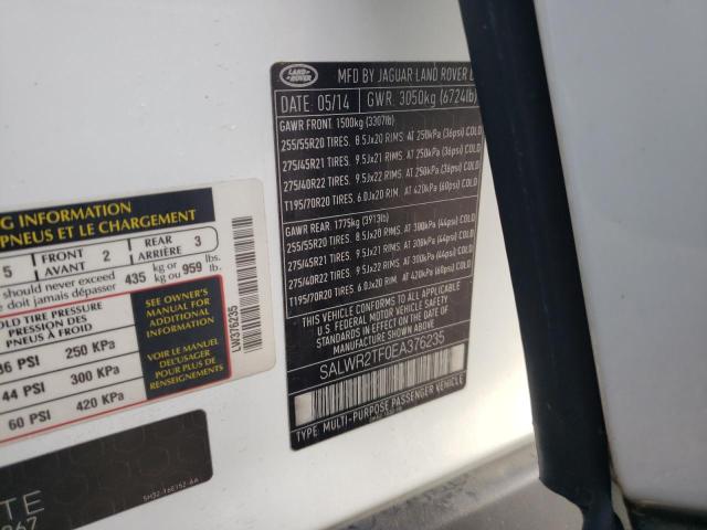Photo 14 from auction – 2014 LAND ROVER RANGE ROVE with VIN SALWR2TF0EA376235
