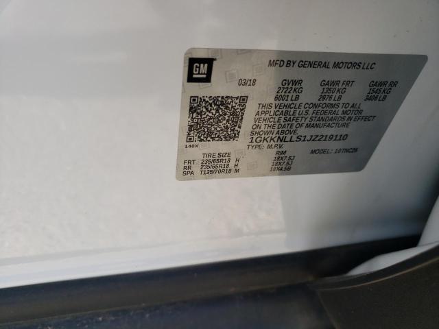 Photo 14 from auction – 2018 GMC ACADIA SLE with VIN 1GKKNLLS1JZ219110