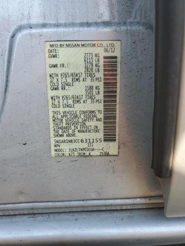 Photo 14 from auction – 2012 NISSAN PATHFINDER with VIN 5N1AR1NB3CC631155