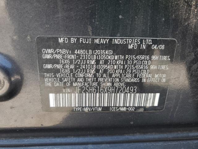 Photo 14 from auction – 2009 SUBARU FORESTER 2 with VIN JF2SH616X9H720493