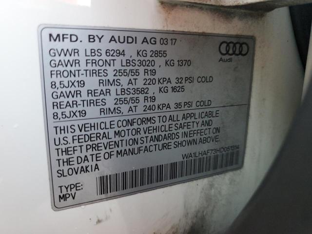 Photo 14 from auction – 2017 AUDI Q7 PREMIUM with VIN WA1LHAF73HD051314