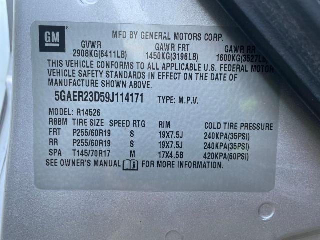 Photo 10 from auction – 2009 BUICK ENCLAVE CX with VIN 5GAER23D59J114171