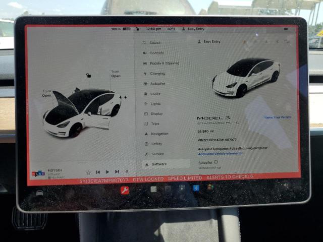Photo 9 from auction – 2021 TESLA MODEL 3 with VIN 5YJ3E1EA7MF987077