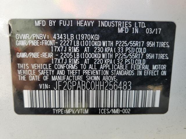 Photo 14 from auction – 2017 SUBARU CROSSTREK with VIN JF2GPABC0HH256483