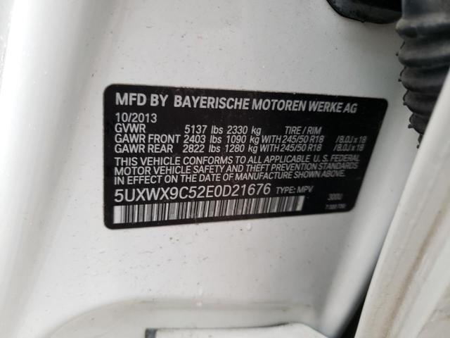 Photo 14 from auction – 2014 BMW X3 XDRIVE2 with VIN 5UXWX9C52E0D21676