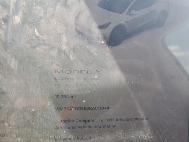 Снимка 9 от търг – 2022 TESLA MODEL Y с VIN 7SAYGDEE3NA011044