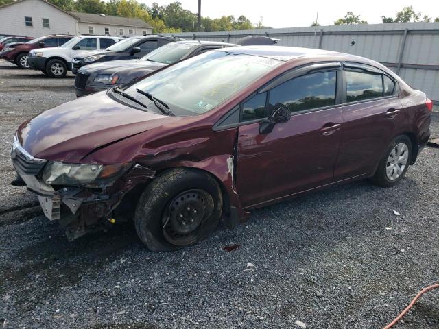 HONDA CIVIC LX 2012 with VIN 2HGFB2F57CH583011 - Photo from auction