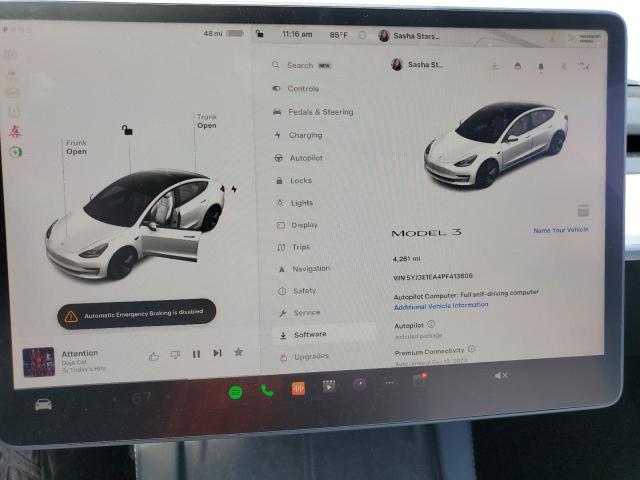 Photo 9 from auction – 2023 TESLA MODEL 3 with VIN 5YJ3E1EA4PF413606