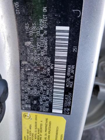 Photo 14 from auction – 2005 TOYOTA HIGHLANDER with VIN JTEEP21A050134028