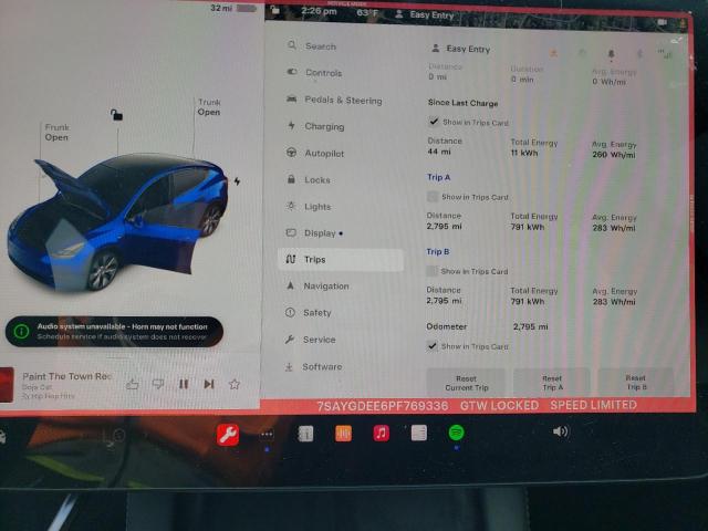 Photo 9 from auction – 2023 TESLA MODEL Y with VIN 7SAYGDEE6PF769336