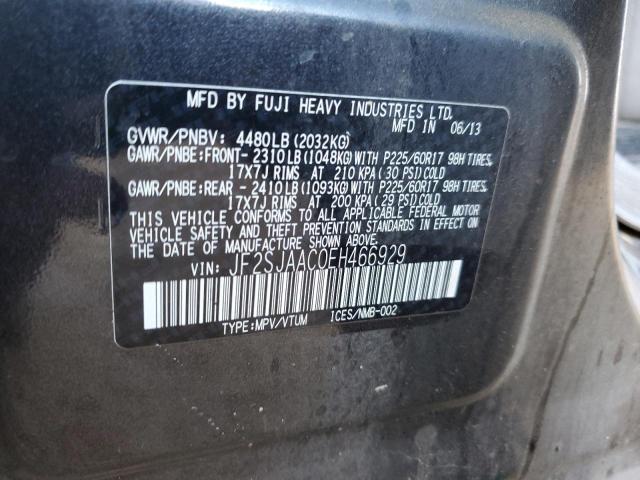 Photo 14 from auction – 2014 SUBARU FORESTER 2 with VIN JF2SJAAC0EH466929