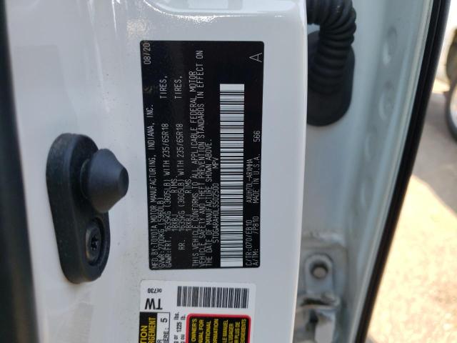 Photo 14 from auction – 2020 TOYOTA HIGHLANDER with VIN 5TDGARAH0LS502500