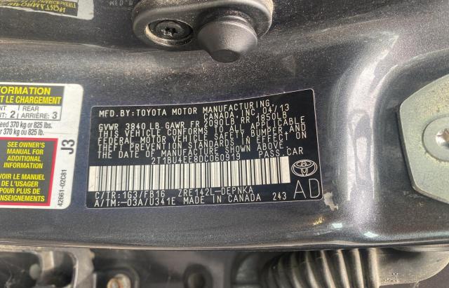 Фото 10 с аукциона – 2013 TOYOTA COROLLA BA с VIN 2T1BU4EE8DC060919