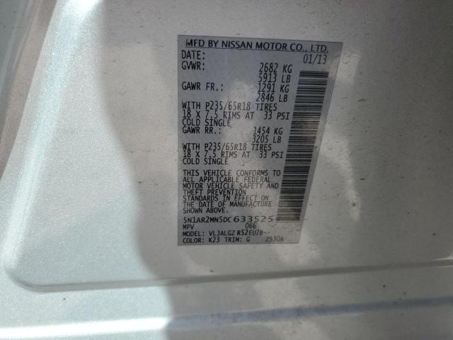 Photo 14 from auction – 2013 NISSAN PATHFINDER with VIN 5N1AR2MN5DC633525