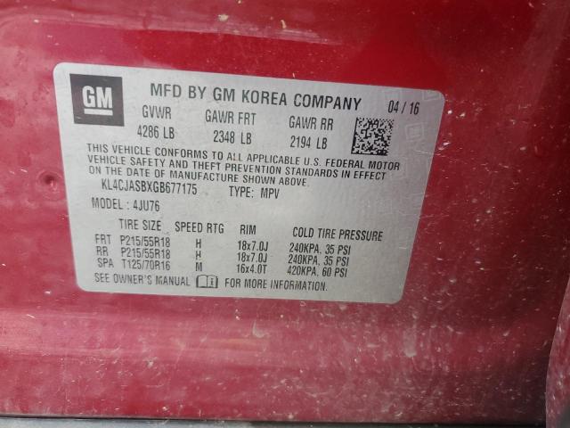 Photo 14 from auction – 2016 BUICK ENCORE with VIN KL4CJASBXGB677175