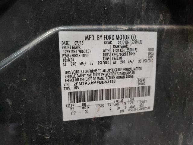 Photo 14 from auction – 2015 FORD EDGE SEL with VIN 2FMTK3J96FBB83123