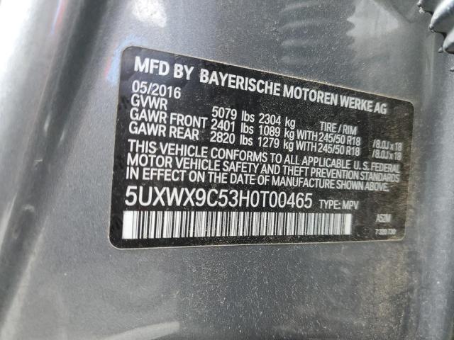 Photo 14 from auction – 2017 BMW X3 XDRIVE2 with VIN 5UXWX9C53H0T00465