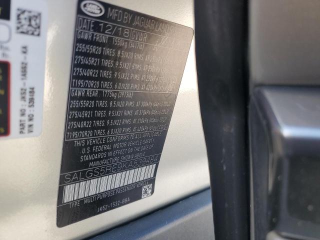 Photo 14 from auction – 2019 LAND ROVER RANGE ROVE with VIN SALGS5RE9KA539484