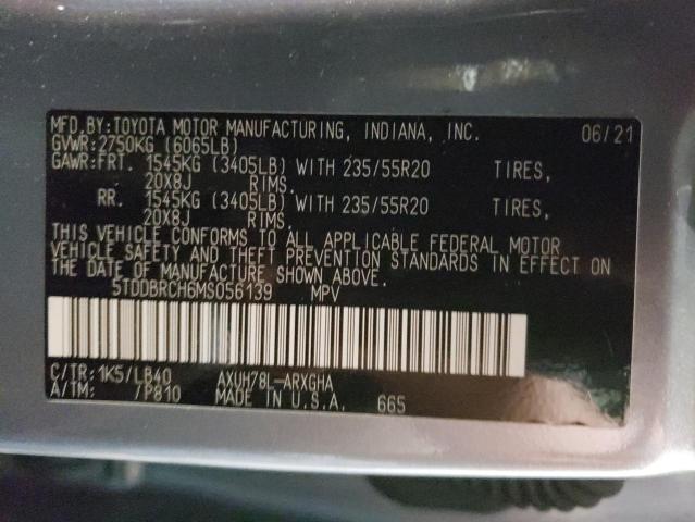Фото 14 с аукциона – 2021 TOYOTA HIGHLANDER с VIN 5TDDBRCH6MS056139