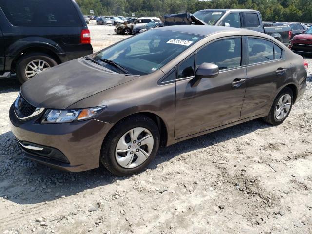 HONDA CIVIC LX 2013 with VIN 19XFB2F53DE023241 - Photo from auction