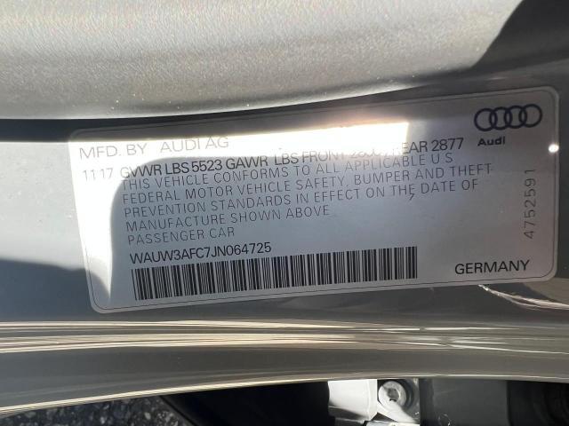 Photo 10 from auction – 2018 AUDI A7 PREMIUM with VIN WAUW3AFC7JN064725