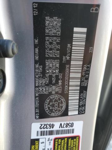 Photo 14 from auction – 2013 TOYOTA SIENNA XLE with VIN 5TDDK3DC0DS056816
