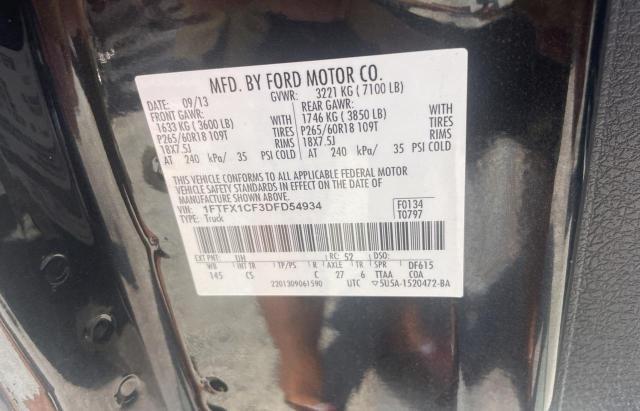 Photo 10 from auction – 2013 FORD F150 SUPER with VIN 1FTFX1CF3DFD54934