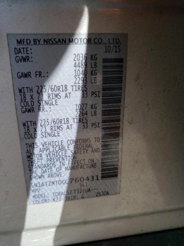 Photo 14 from auction – 2016 NISSAN ROGUE S with VIN 5N1AT2MT0GC760431