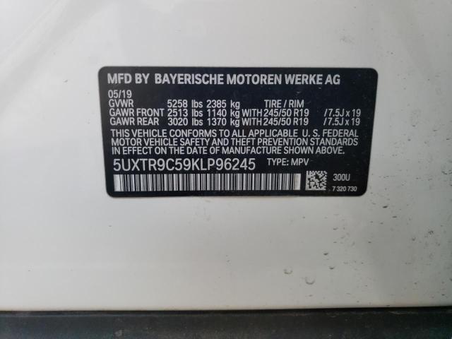 Photo 14 from auction – 2019 BMW X3 XDRIVE3 with VIN 5UXTR9C59KLP96245