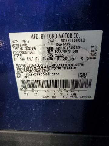 Photo 14 from auction – 2013 FORD EXPLORER L with VIN 1FM5K7F80DGB32304