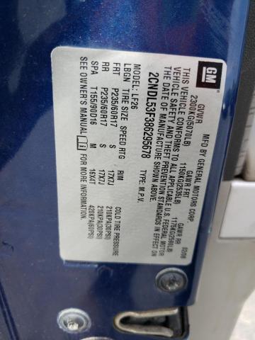 Photo 14 from auction – 2008 CHEVROLET EQUINOX LT with VIN 2CNDL53F386295678