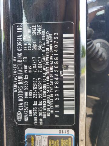 Photo 14 from auction – 2016 KIA SORENTO LX with VIN 5XYPG4A36GG140763