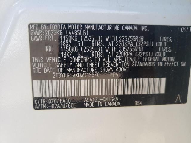 Photo 14 from auction – 2013 TOYOTA RAV4 LIMIT with VIN 2T3YFREVXDW015570
