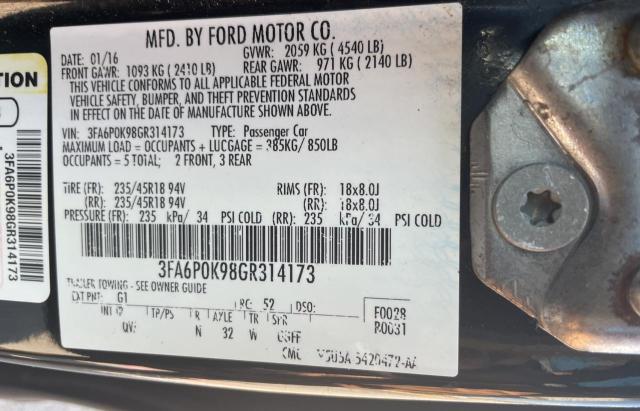 Photo 10 from auction – 2016 FORD FUSION TIT with VIN 3FA6P0K98GR314173