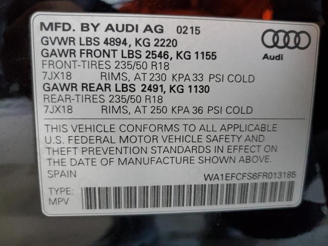 Photo 14 from auction – 2015 AUDI Q3 PREMIUM with VIN WA1EFCFS6FR013185