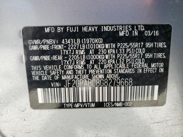 Photo 14 from auction – 2016 SUBARU CROSSTREK with VIN JF2GPABC8G8279668