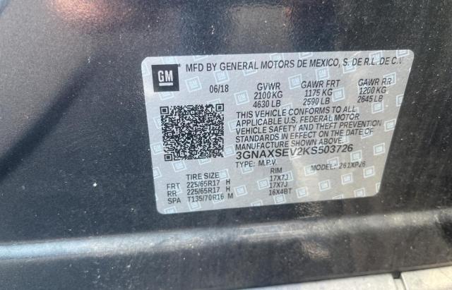 Photo 10 from auction – 2019 CHEVROLET EQUINOX LS with VIN 3GNAXSEV2KS503726