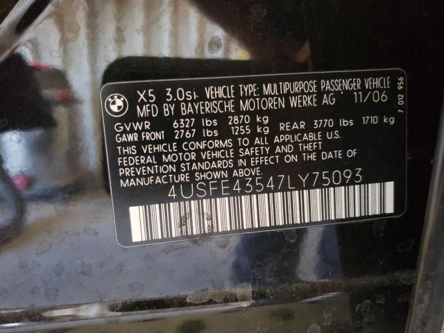 Foto 14 de la subasta – 2007 BMW X5 3.0I con VIN 4USFE43547LY75093