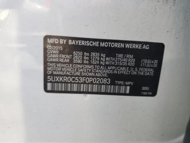 Photo 14 from auction – 2015 BMW X5 XDRIVE3 with VIN 5UXKR0C53F0P02083