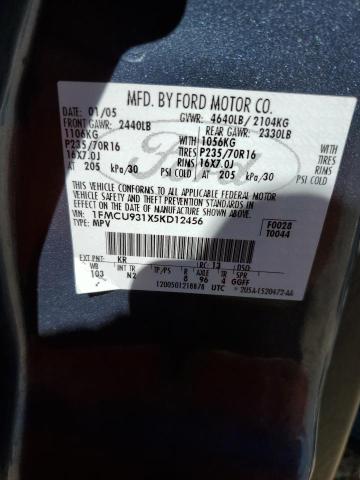 Photo 14 from auction – 2005 FORD ESCAPE XLT with VIN 1FMCU931X5KD12456