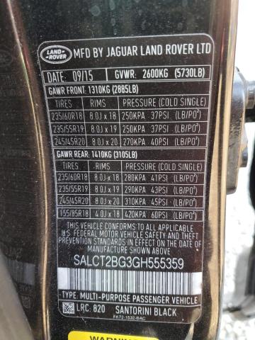 Photo 14 from auction – 2016 LAND ROVER DISCOVERY with VIN SALCT2BG3GH555359