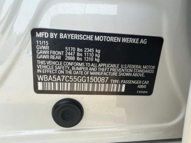 Photo 10 from auction – 2016 BMW 528 XI with VIN WBA5A7C55GG150087