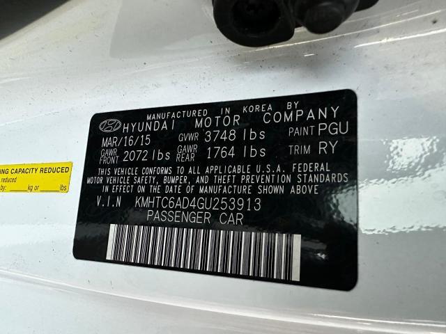 Photo 10 from auction – 2016 HYUNDAI VELOSTER with VIN KMHTC6AD4GU253913