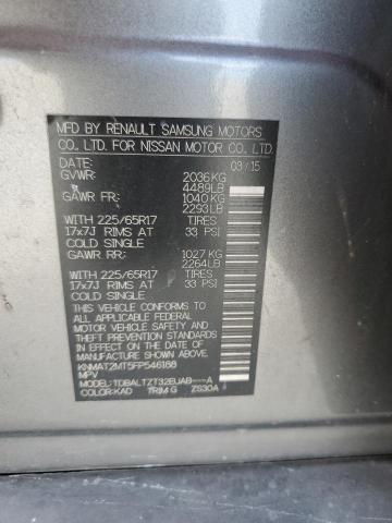 Photo 14 from auction – 2015 NISSAN ROGUE S with VIN KNMAT2MT5FP546188