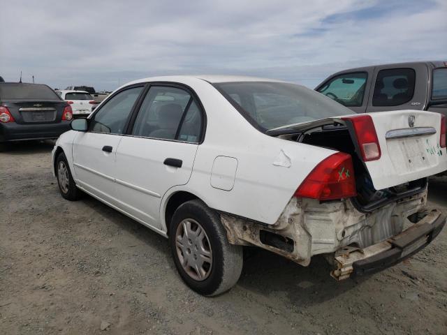 Photo 2 from auction – 2001 HONDA CIVIC LX with VIN 2HGES16501H583449