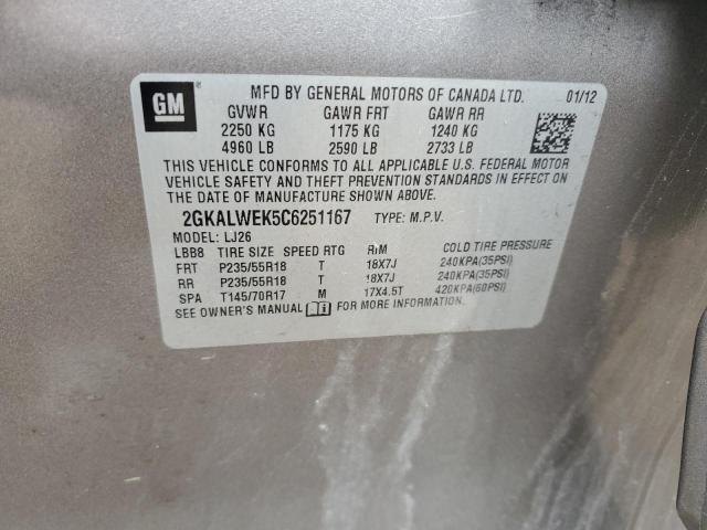 Photo 14 from auction – 2012 GMC TERRAIN SL with VIN 2GKALWEK5C6251167