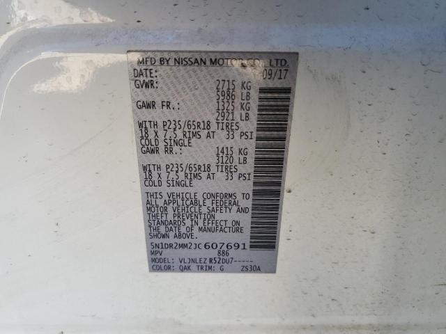 Photo 14 from auction – 2018 NISSAN PATHFINDER with VIN 5N1DR2MM2JC607691
