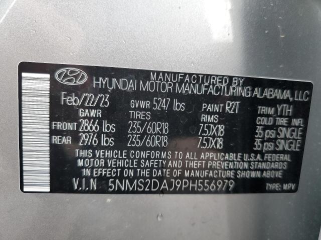 Photo 14 from auction – 2023 HYUNDAI SANTA FE S with VIN 5NMS2DAJ9PH556979